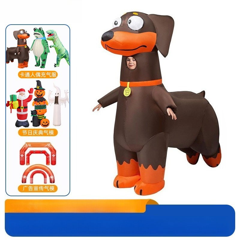 Costumes - Dachshund Inflatable Full Costume Long Sausage