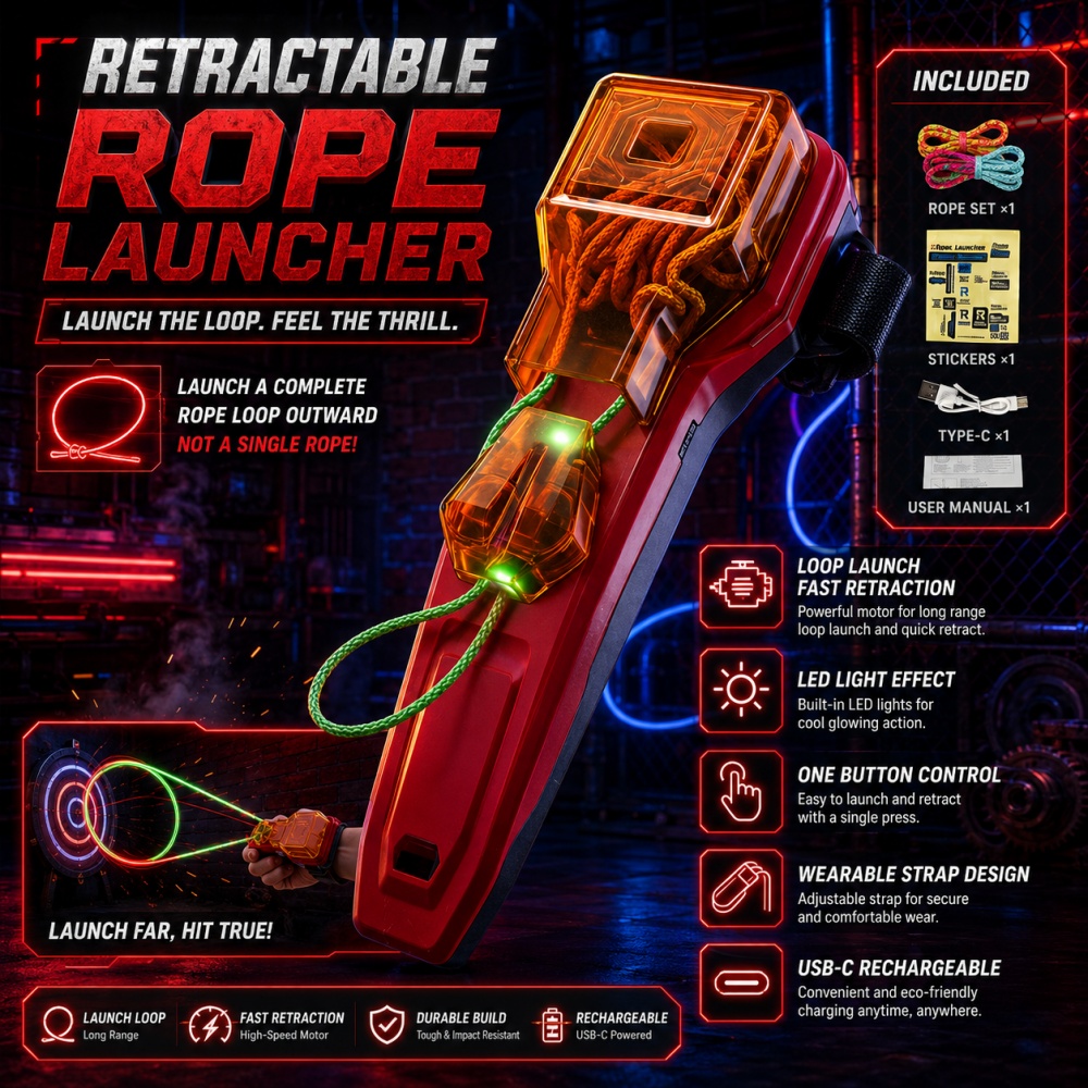 Novelty Gifts - Rope Launcher Spider Web Shooting Toy