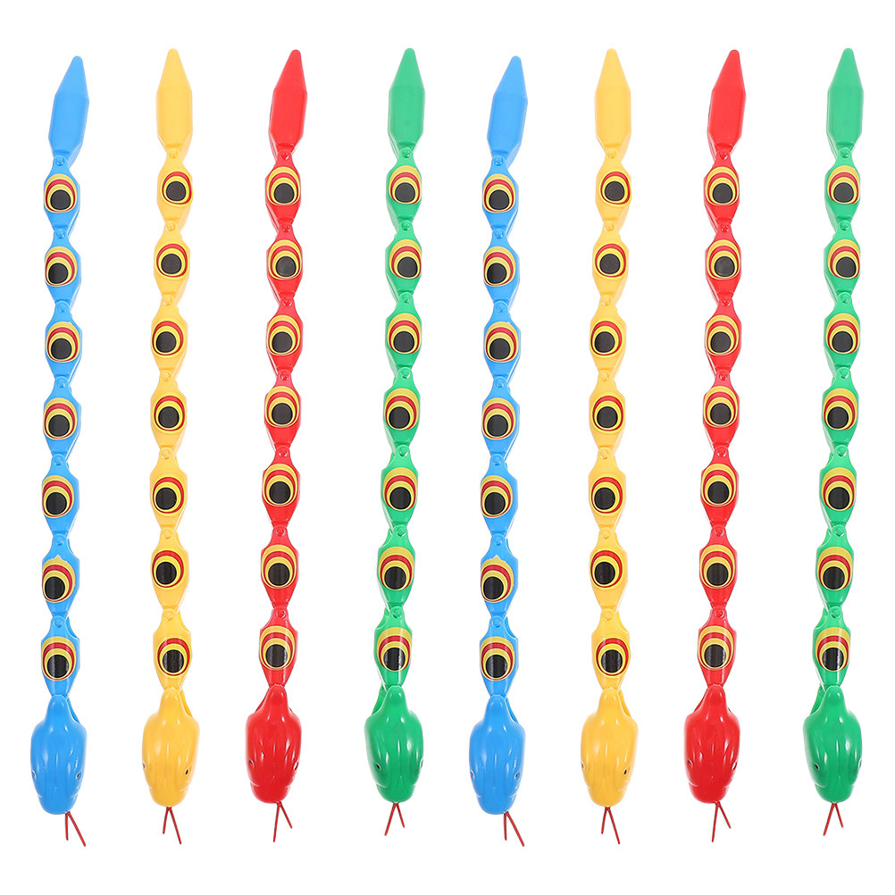 Prank Toys - 8Pcs Wiggly Jointed Snake Educational Plastic