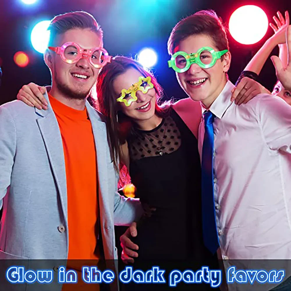 LED Glasse Neon Glow In The Da - огляд і ціна Glow In The Dark Party Glasses