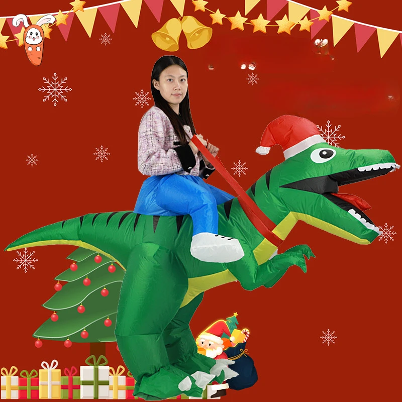 Tyrannosaurus Rex Christmas In - огляд і ціна Inflatable Dinosaur Costume Adult